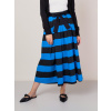 Dámska sukňa s čierno-modrým pruhovaným vzorom 14291