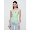 GAP Ribbed tank top with logo - Women's kaki L GAP 1200140143226