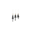 Ozdoba vianočný stromček s hviezdou Tree - set 3 ks