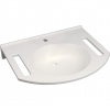 Geberit Publica - Umývadlo bezbariérové, 600x550x115 mm, bez prepadu, otvor na batériu, alpská biela 402160016