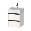 Duravit Ketho.2 Umývadlová skrinka, 55x48x46 cm, 2 zásuvky, lesklá biela K25274022220000
