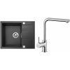 Set Sinks G1830XC (dřez Linea 600 XC Granblack 30 + baterie Elka Chrom - lesklý)