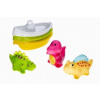 ProfiBaby dinosaurus stříkací 3ks + lodička 3ks pro miminko do koupele