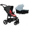 TFK Mono4 2v1 Anthracite with Red Higlights Combi carrycot + Seat unit Nafukovacie kolesá Hlboká vanička Blue Dual Color
