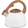 Čajník MagicHome, pískací, biely, 2500 ml