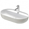 Duravit Luv - Umývadlo na dosku, 70x40 cm, bez prepadu, s otvorom na batériu, WonderGliss, biela/matná sivá 03807023001