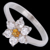 Silver.ag Prsteň strieborný, zirkón, kvietok R2336
