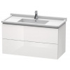 Duravit L-Cube - Umývadlová skrinka 56x102x47 cm, 2 zásuvky, lesklá biela LC626602222