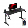 Herný čierny stôl Huzaro HERO 3.6 RGB BLACK 140 CM, HERO 3.6 RGB BLACK SKL5