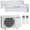Klimatizácia Mitsubishi LN 2x multisplit (1,8kW + 3,5kW) + vonk.j. 4,2kW (prírodná biela)