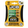 RTU NiMH AA/R06, min.1200mAh, přednabitá baterie, blistr 4 ks JCB JCB-HR61300RC-4B