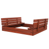 Springos SBP140SET05 DREVENÉ PIESKOVISKO PREMIUM 140 X 140 CM SÚPRAVA