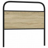 vidaXL Čelo postele, dub sonoma 90 cm, oceľ a kompozitné drevo - Hnedá - 228307-238418