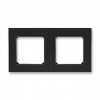 ABB LEVIT Rámeček 3901H-A05020 63 dvojnásobný, pro vodorovnou i svislou montáž, onyx/kouřová černá