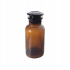 Sklenená Hnedá Fľaša s Korkom na Kozmetiku, Koreniny, Bylinky a Čaj 0,25l