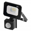 Emos Reflektor Led Simpo čierna 1000lm 10W s pohybovým čidlom neutrálna biela