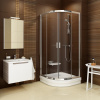 Ravak HARRS BLCP4-90 štvrťkruh sprchový kút 90x90cm,posuv dv,Bright alu,Transp. R55+Cleane X3B270C00Z1B