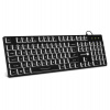 CONNECT IT Chocolate WhiteStar kancelářská podsvícená klávesnice (CZ + SK verze) BLACK (CKB-5051-CS)