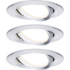 Paulmann 93903 Coin Slim LED vstavané svetlo sada 3 ks LED pevne zabudované LED osvetlenie 18 W hliník (kartáčovaný); 93903