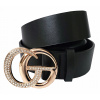 Opasok - Golden Clamping Bunny Black Belt - ženský produkt (Ženský pás CG s zirkónmi čiernymi)
