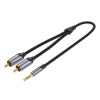 Cable Audio 2xRCA to 3.5mm Vention BCNBD 0.5m (grey) 29080