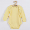 NEW BABY Dojčenské bavlnené body s dlhým rukávom New Baby Pastel žlté - 68