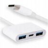 Adaptérový kábel USB-C na 2x USB + USB-C pre smartfón notebooku