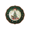 TANIER vianočný, dezertný ZELENO-ČERVENÝ 20cm