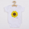Detské body s potlačou New Baby Slnečnica - krátky rukáv - 80 (9-12m)