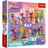 TREFL Trollové Barevné dobrodružství 4v1 35,48,54,70 dielov