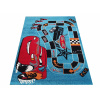 DY Detský modrý koberec s motívom McQueen 106 Rozmer: 120x170 cm