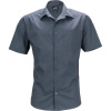 James & Nicholson Košile JN 644, popelínová, business, krátký rukáv COT02064402501-carbon S Carbon