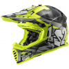 LS2 MX437 FAST EVO CRUSHER BLACK HV YELLOW - XL