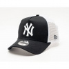 Dětská Kšiltovka New Era - MLB Clean 9FORTY Trucker - NY Yankees - Black / White dětské kšiltovky Youth (54-56 cm)