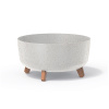 PROSPERPLAST Kvetináč GRACIA LOW ECO WOOD 38cm biely
