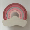 Detské nástenné svietidlo - dúha ružovo-bordová