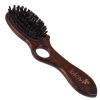 Blovi Brown Wood Brush 21cm - malá drevená kefa s prírodnými štetinami a otvorom na prst, pre plemená s krátkou a/alebo riedkou srsťou