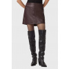 Kožená sukňa AllSaints RENAI W020RB burgundské 42