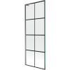 Mexen Next L paraván na vaňu 1-krídlový 70 x 150 cm, čierny vzor, gun metal - 895-070-000-03-77-95