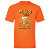 Pivo volá. - Oranžová , Pánske , S