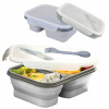 Raňajková krabička Silikónová nádoba na potraviny skladacia Veľká 2v1 LUNCH BOX