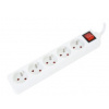 Platinet OMEGA Prodlužovací zásuvková lišta s 5 zásuvkami WITH BASIC SURGE PROTECTION 5,0M 16A 5 SOCKET TYPE E FRENCH WHITE