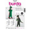 Strih Burda šedý 2503 - detský kostým drak, dinosaurus