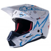 prilba S-M5 ACTION, ALPINESTARS (biela/modrá/tmavo červená/čierna, vel. XL)