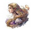 CUKROVÁ TLAČ jedlý obrázok na tortu Cukrová hmota Rapunzel Rozprávka #10 + MENO