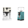 Rancilio Silvia PRO X, white + Eureka Mignon Specialita, CR tiffany blue