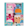 SQUISHMALLOWS Micromallows 4Pack - Mýval, Bigfoot, Ara, Škoricová rolka