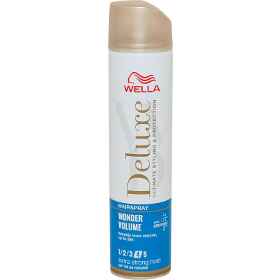Wella Deluxe Wonder Volume silno tužiaci lak na vlasy pre objem 250 ml