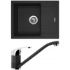 Set Sinks (dřez Linea 600 Granblack 30 + baterie Pronto Granblack 30) LI60030NPRGR30