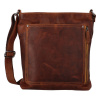 Kožená crossbody taška svetlo hnedá - Greenwood Darsy 3 hnedá